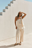 Cream One Shoulder Alabama Jumpsuit