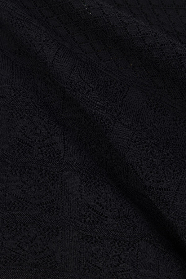 Black Crochet Knit Dillan Top