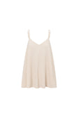 Beige V Neck Adjustable Strap Boston Top