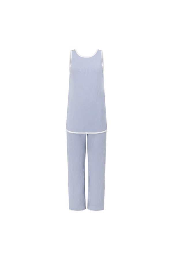 Baby Blue Woven Scoop Back Paxton Jumpsuit