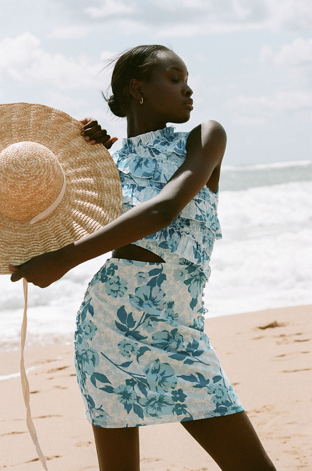 White Floral Print Dress - Maxi Dress - OTS Cutout Dress - Lulus