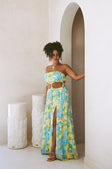 Yellow BLue Floral Dream Maxi Lili Dress