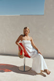 White Strappy Babydoll Maxi Mersy Dress