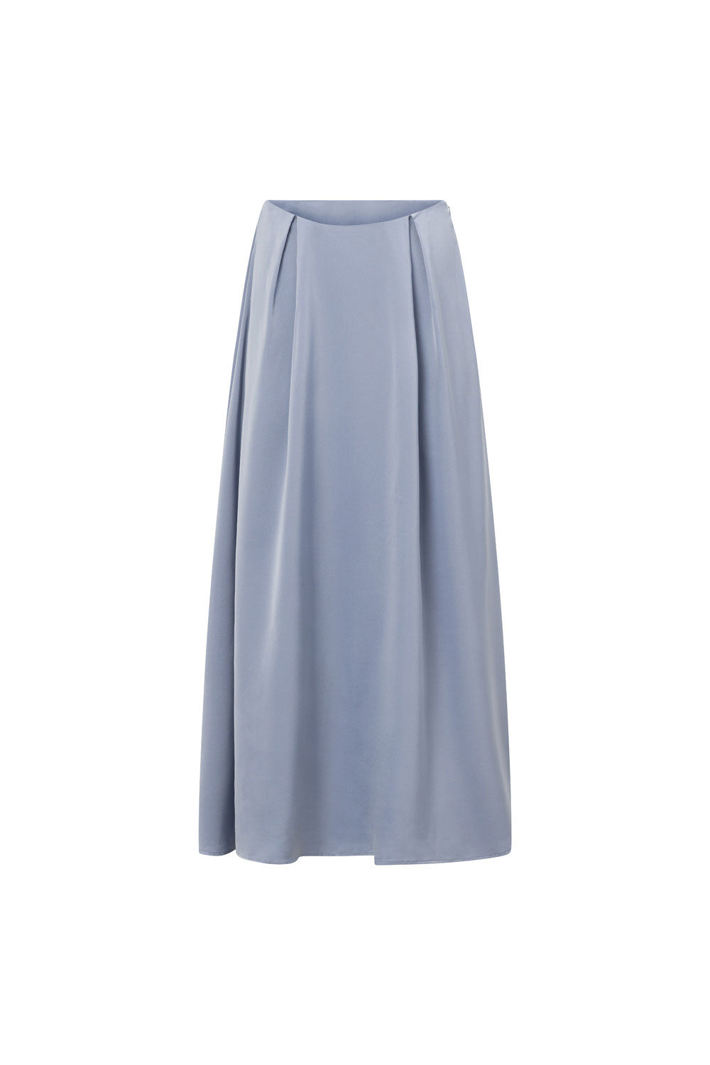 Blue High Waist Pleated Maxi Hailey Skirt