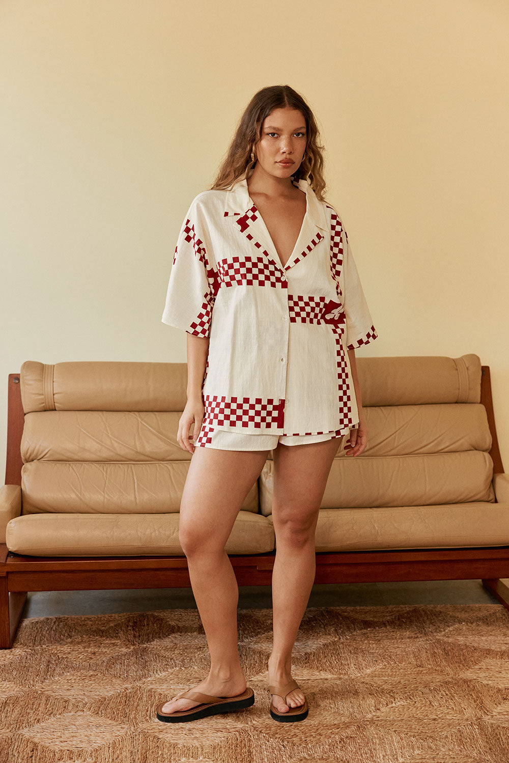 SAMPLE-Seona Top - Checker Plaid