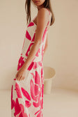 Bette Thin Strap Panelled Maxi Dress - Pink, White Ada Floral Print
