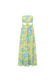 Yellow BLue Floral Dream Maxi Lili Dress