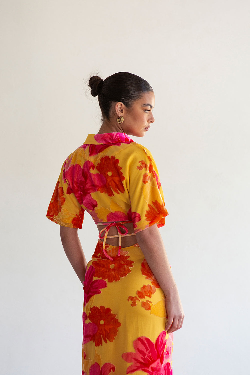 SAMPLE-Sorrenta Wrap Top - Floreale Sunny