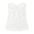 White Strapless Tie Bustier Viviana Top