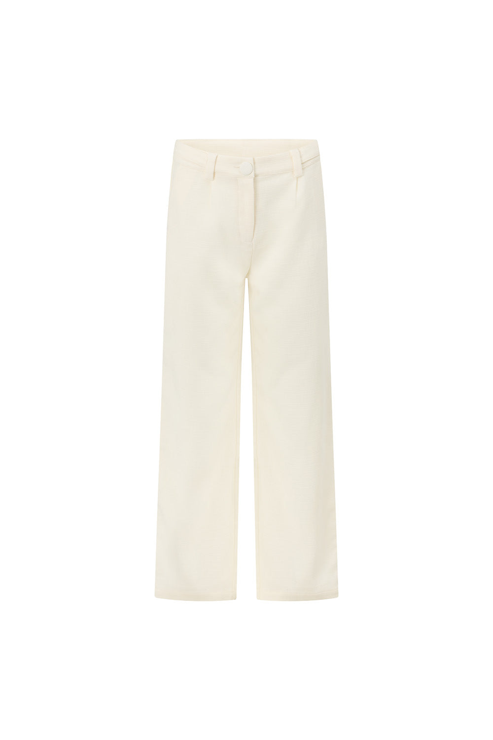 White Structured High Waist Salma Pants