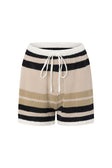 SAMPLE-Quinn Stripe Shorts - Tan