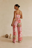 Pink Botanic Patch Floral Print Pocket Marleigh Pants