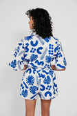 SAMPLE-Thessy Top - Blue Leaf