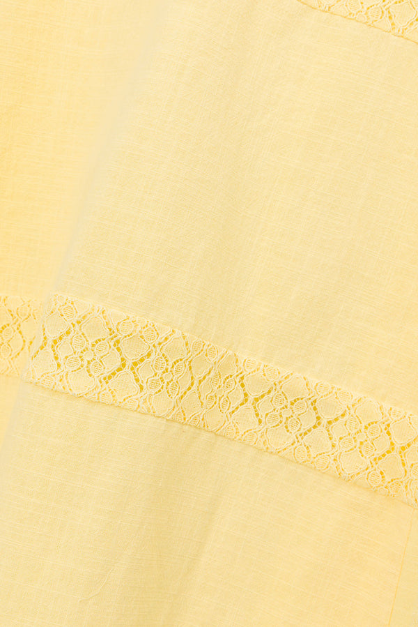 Yellow Cotton Strappy Maxi Vida Dress