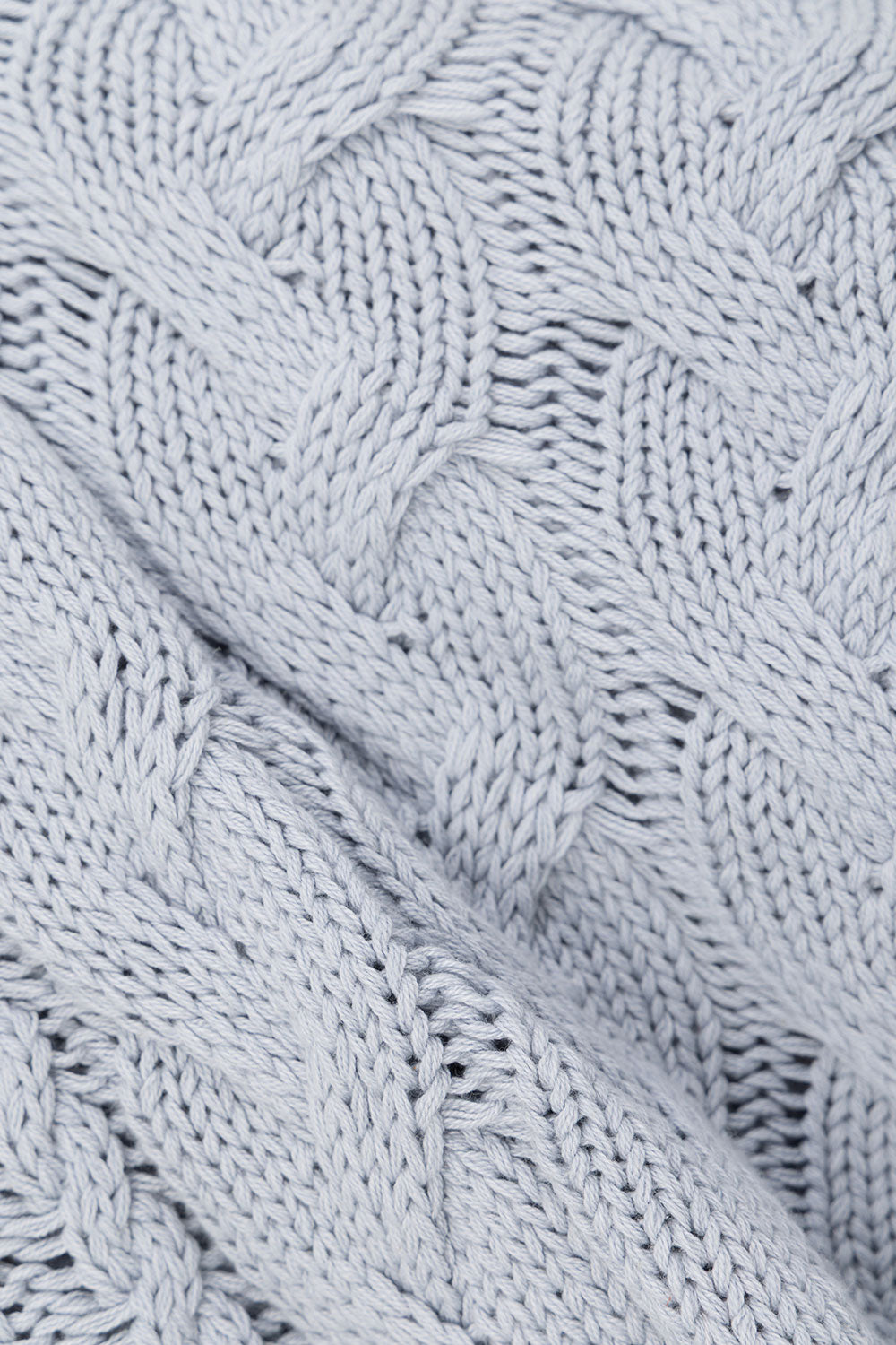 Baby Blue Knit Zip Diara Sweater