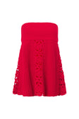 Red Rogue Knit Strappless Ellea Top