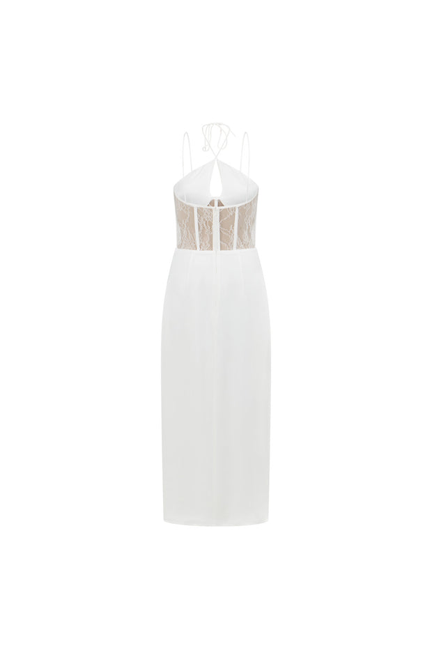 SAMPLE-Teyah Midi Dress - White