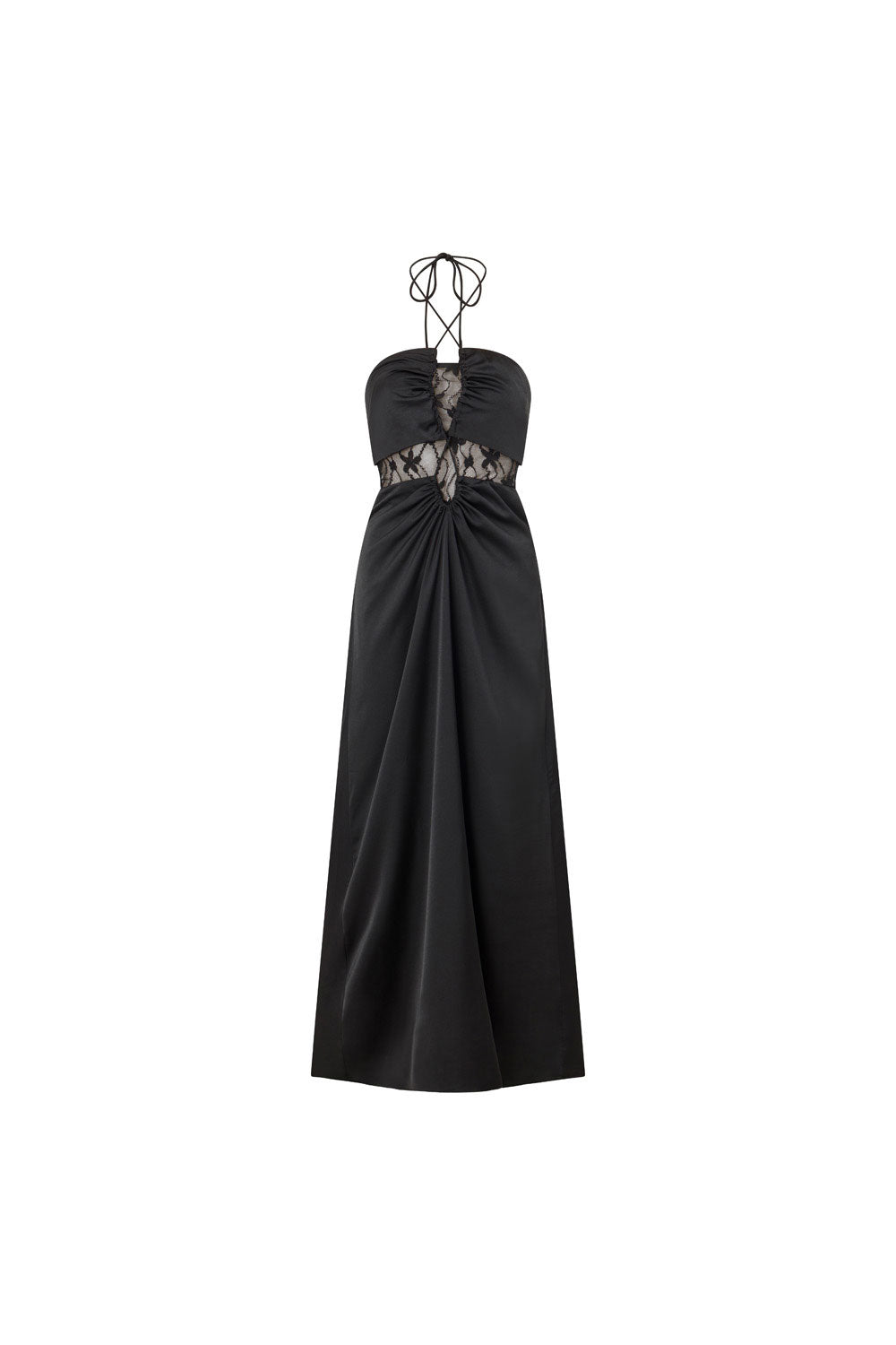 Ariah Halterneck Maxi Dress - Black