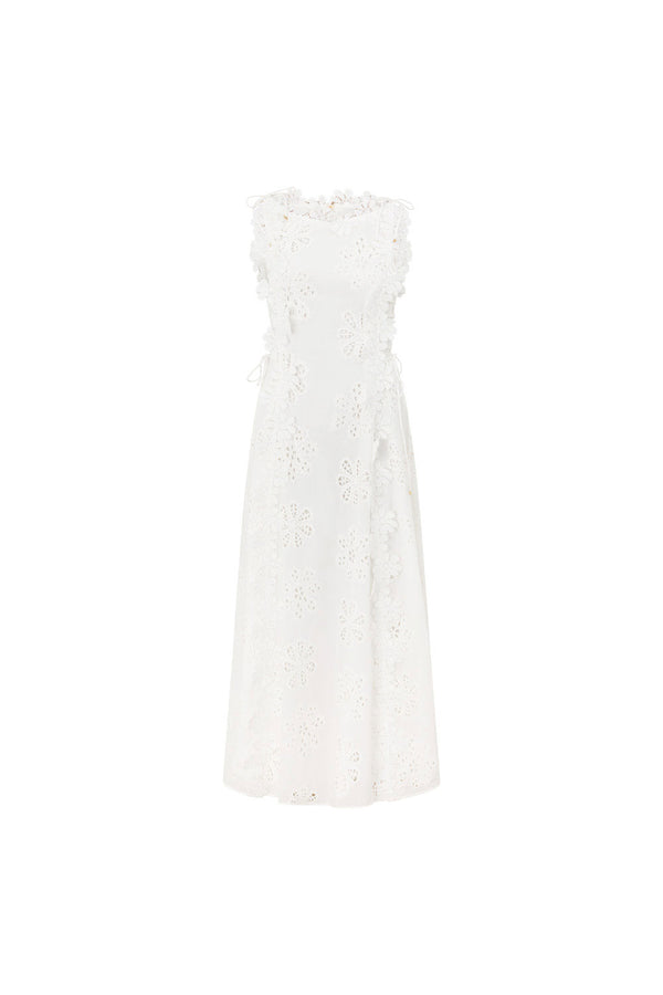 Araminta Embroidered Maxi Dress - Stella Marina - White