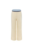 Cream Patch Crochet Knit High Waist Matilda Pants