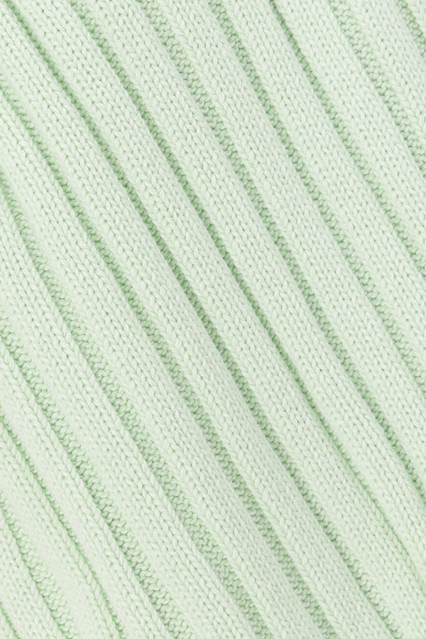 Mint Green Ribbed Knit Celine Pants