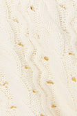 Cream Cable Knit Long Sleeve Collar Elana Sweater