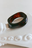 Espresso Brown Resin Chunky Geo Alaria Bangle 