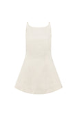 Cream Backless Thin Strap Mini Kirra Dress