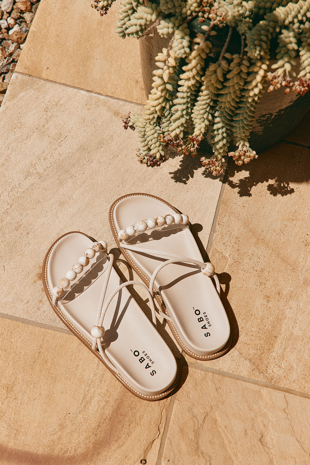 Indigo Sandals - Beige