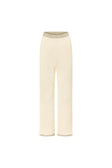 White Ribbed High Waist Aylani Pants