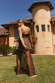 Chocolate Brown Lace Maxi Dove Dress
