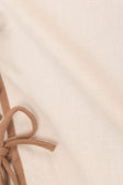 Beige Puff Sleeve Front Tie Paloma Top