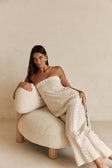 Beige Vintage Lace Detail Millie Pants