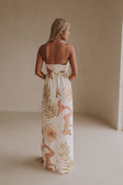 Cream Island Time Strapless Bow Maxi Anela Dress