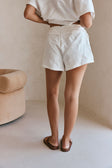 White Fold High Waist Pocket Cena Shorts