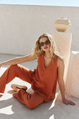 Blood Orange V Neck Dita Top
