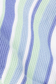 Aero Button Up Knit Stripe Top - Blue, White & Green