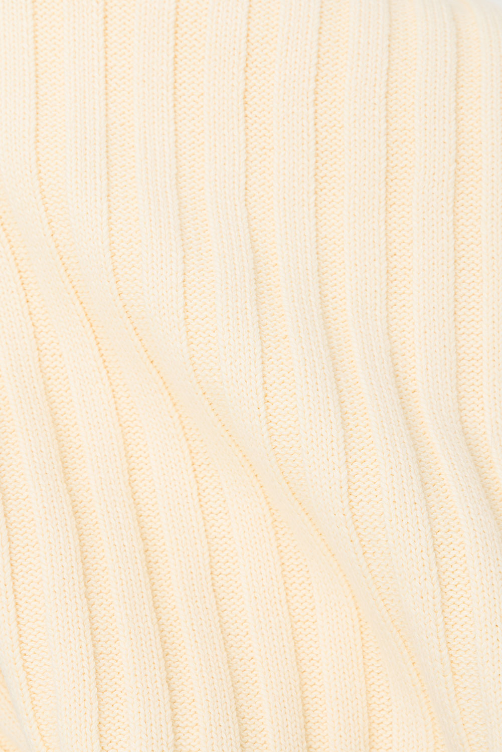 Cream Ribbed One Shoulder Aylani Top