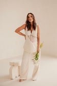 Maarten V Neckline Lace Top - Cream