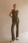 Olive Green Drawstring Louka Pants