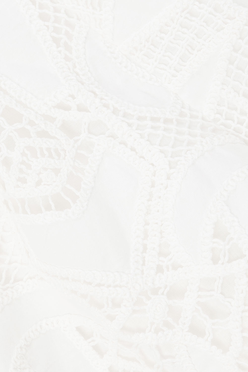 White Embroidered Cutwork Pocket Cielo Shorts