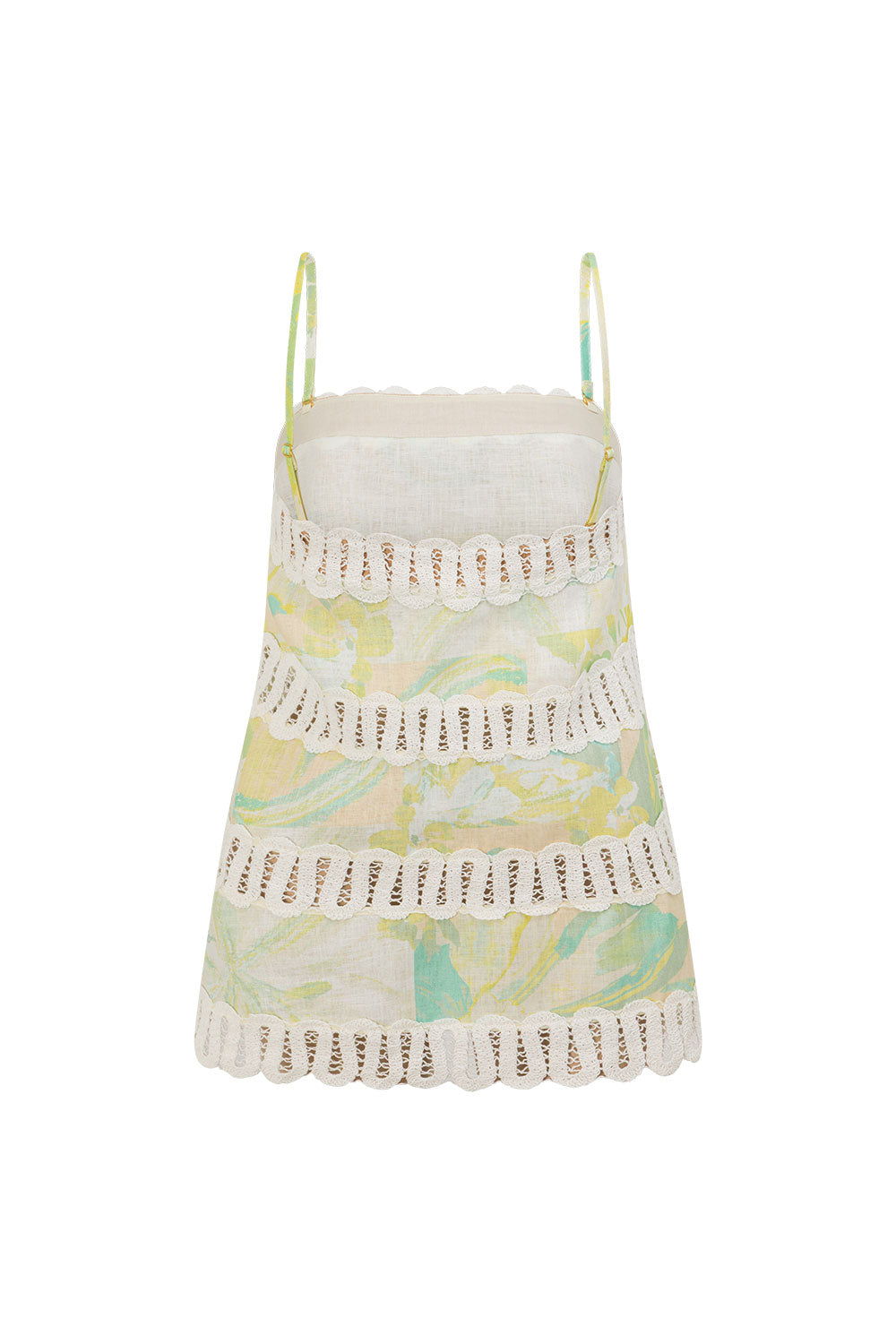 Green Fiore Festivio Print Strapless Orion Top