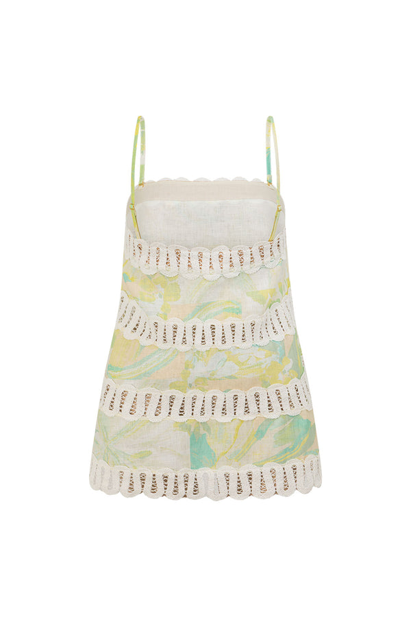 Green Fiore Festivio Print Strapless Orion Top