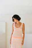 Erin Knit Top - Orange Yellow White
