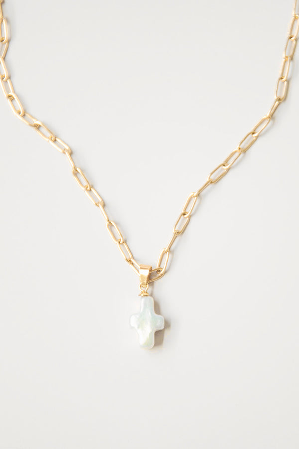 Adina Necklace Gold Cross