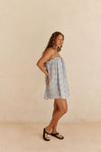 Blue Broderie Relaxed Mini Evelia Dress