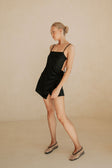 Black Strappy Backless Mini Sweeney Dress