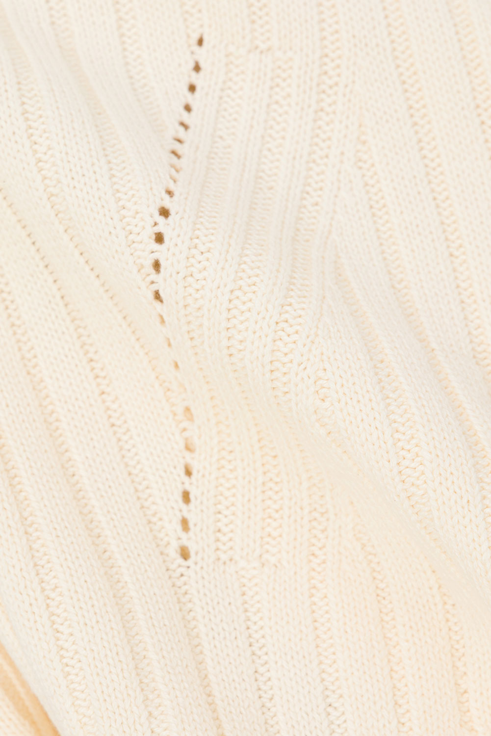 Cream Ribbed Strapless Alice Top