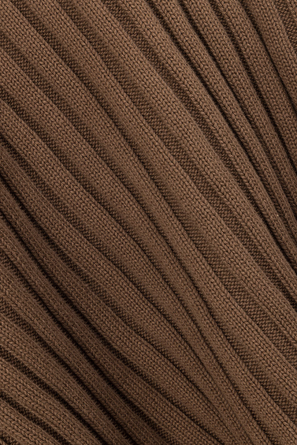 Brown Knit One Shoulder Short Sleeve Neena Top