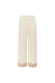 Cream Wavy Knit High Waist Janaya Pants